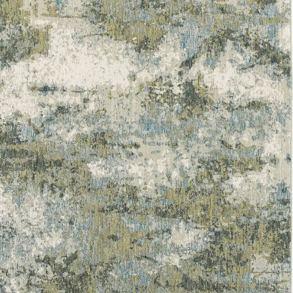 7' X 10' Blue Green Power Loom Area Rug - Homeroots - Flyclothing LLC