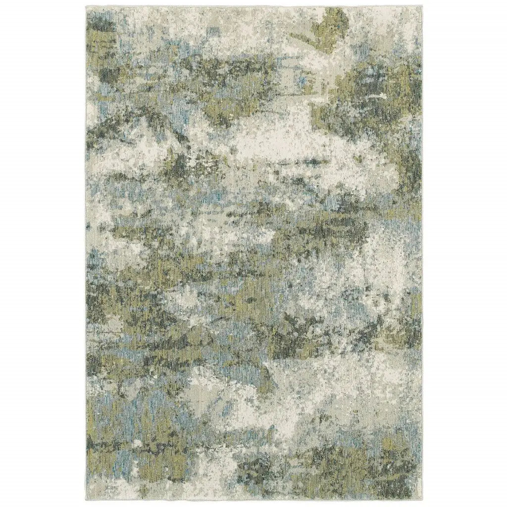 7' X 10' Blue Green Power Loom Area Rug - Homeroots - Flyclothing LLC