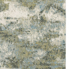 8' X 11' Blue Green Power Loom Area Rug - Homeroots