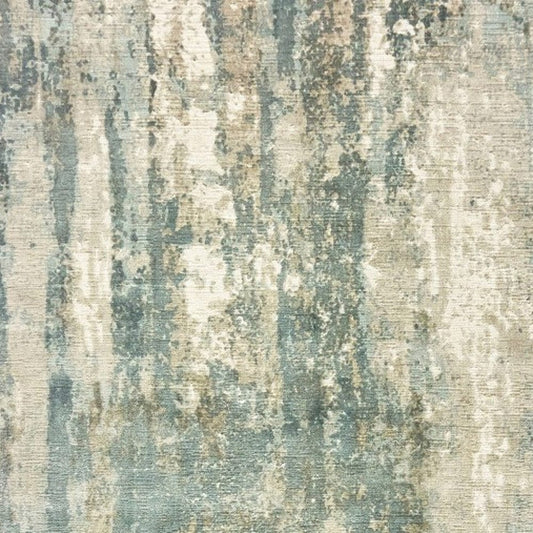 6' X 9' Blue And Gray Abstract Splash Indoor Area Rug - Homeroots
