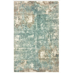 6' X 9' Blue And Gray Abstract Pattern Indoor Area Rug - Homeroots