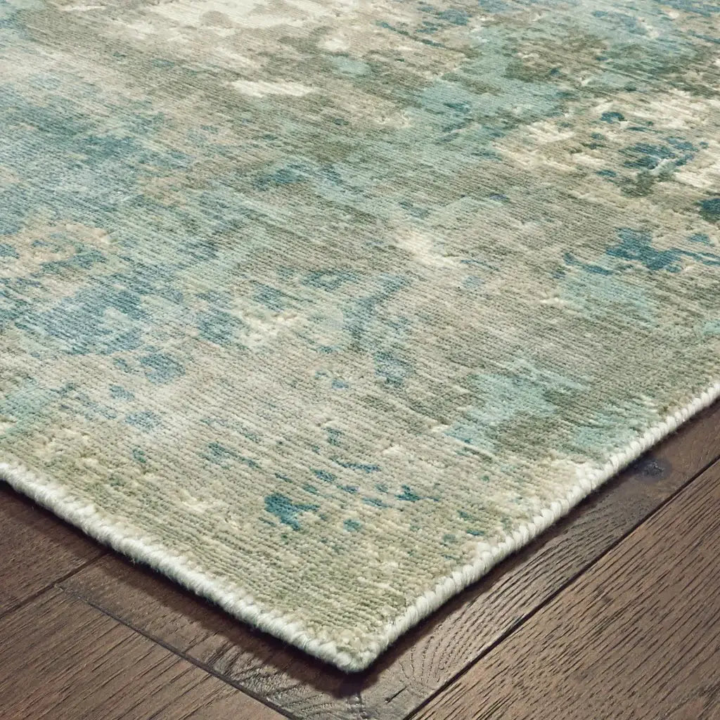 6' X 9' Blue And Gray Abstract Pattern Indoor Area Rug - Homeroots - Flyclothing LLC