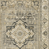 10' X 13' Beige And Gray Traditional Medallion Indoor Area Rug - Homeroots