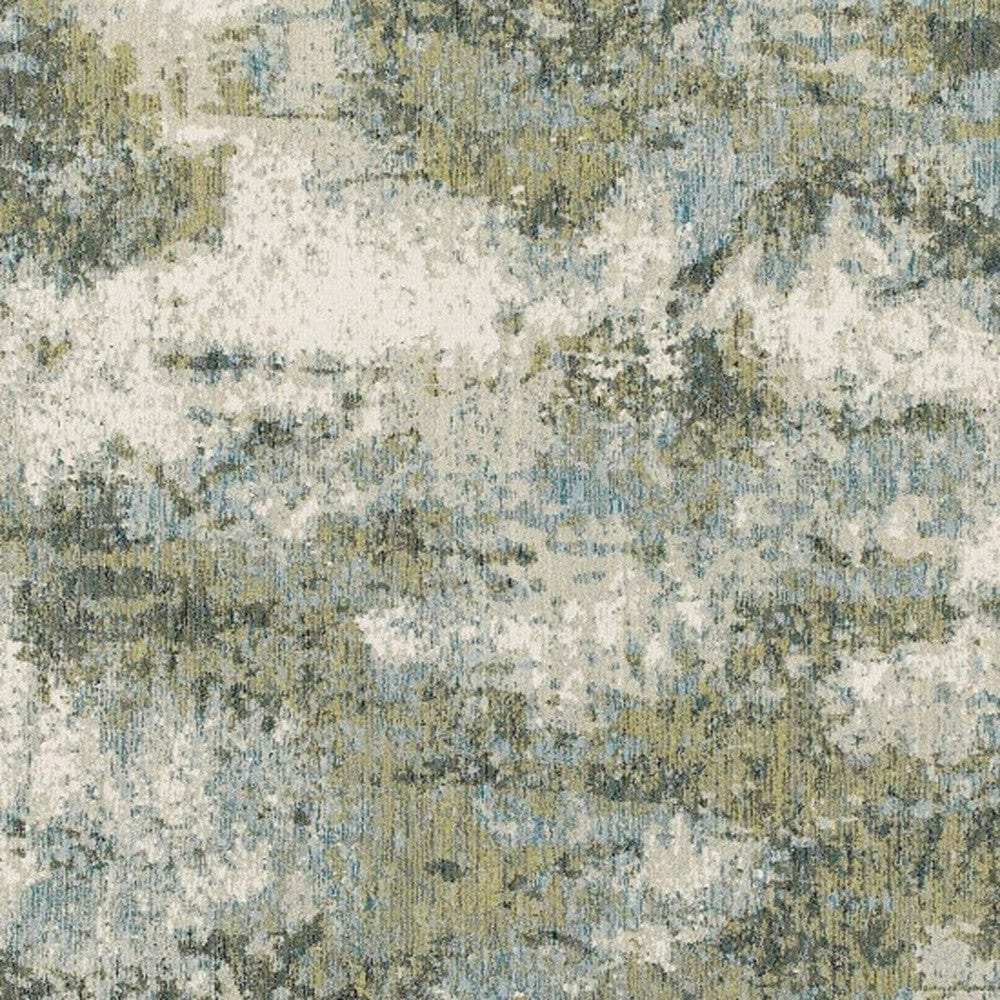 9' X 12' Blue Green Power Loom Area Rug - Homeroots - Flyclothing LLC