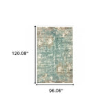8’ X 10’ Blue And Gray Abstract Pattern Indoor Area Rug - Homeroots - Flyclothing LLC