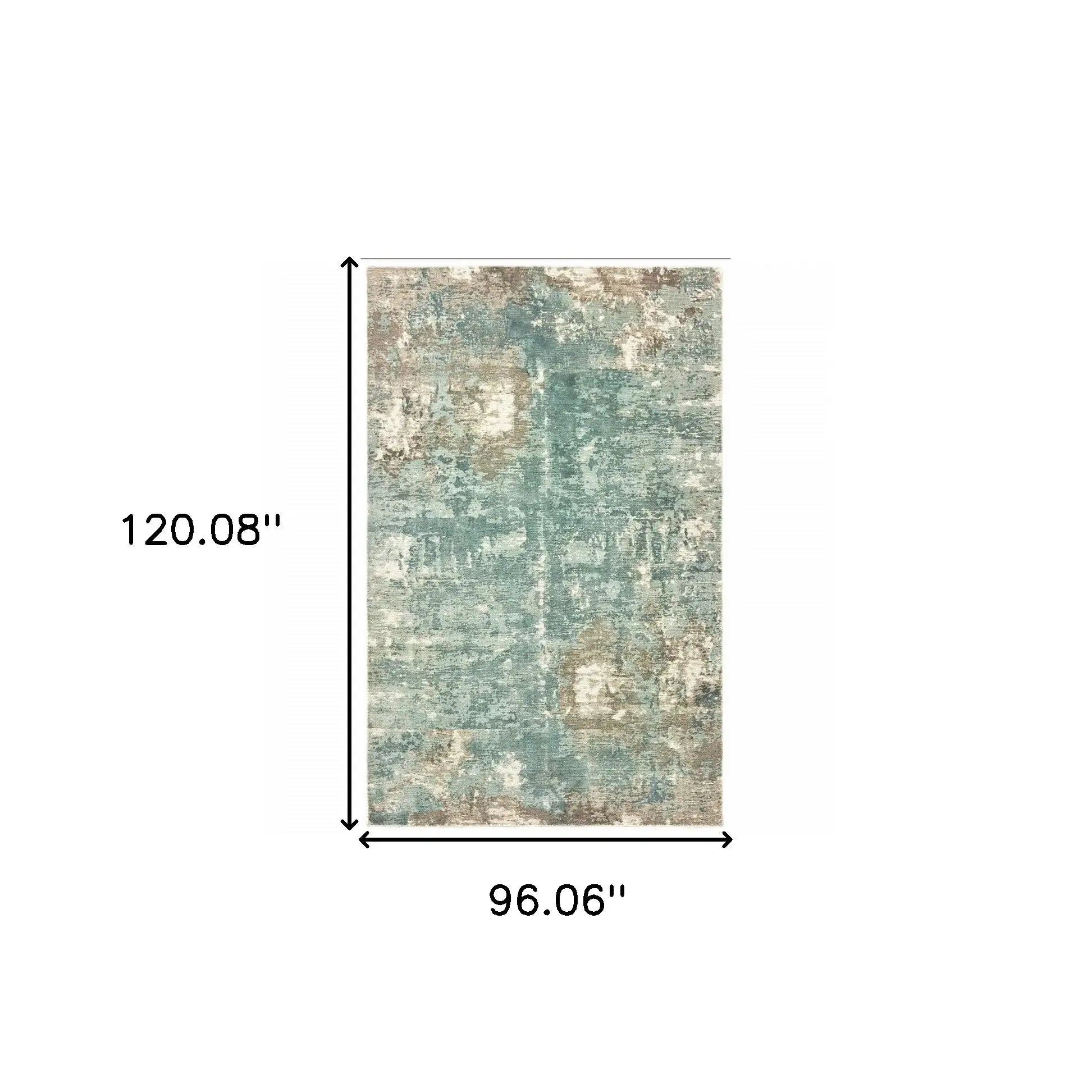 8’ X 10’ Blue And Gray Abstract Pattern Indoor Area Rug - Homeroots - Flyclothing LLC