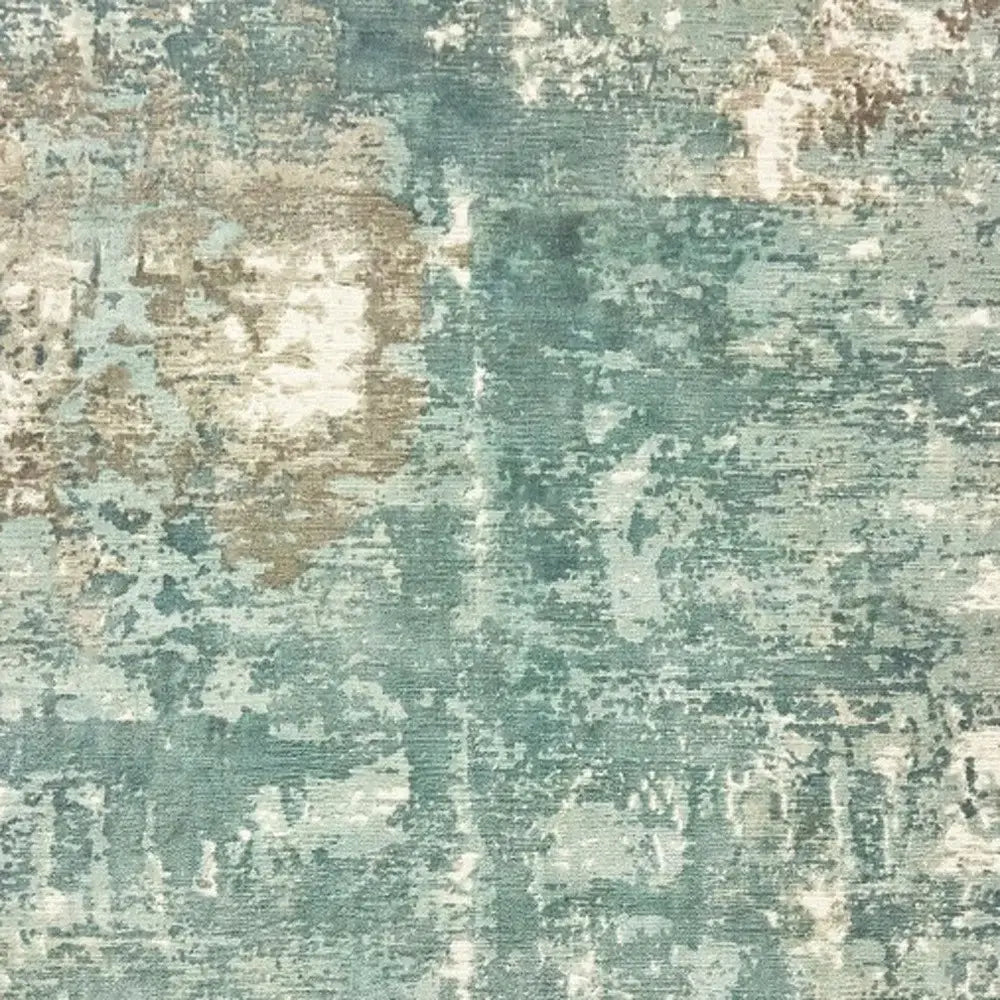 8’ X 10’ Blue And Gray Abstract Pattern Indoor Area Rug - Homeroots - Flyclothing LLC