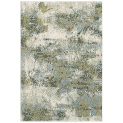 10' X 13' Blue Green Power Loom Area Rug