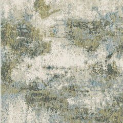 10' X 13' Blue Green Power Loom Area Rug