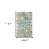 9' X 12' Blue And Gray Abstract Pattern Indoor Area Rug - Homeroots - Flyclothing LLC