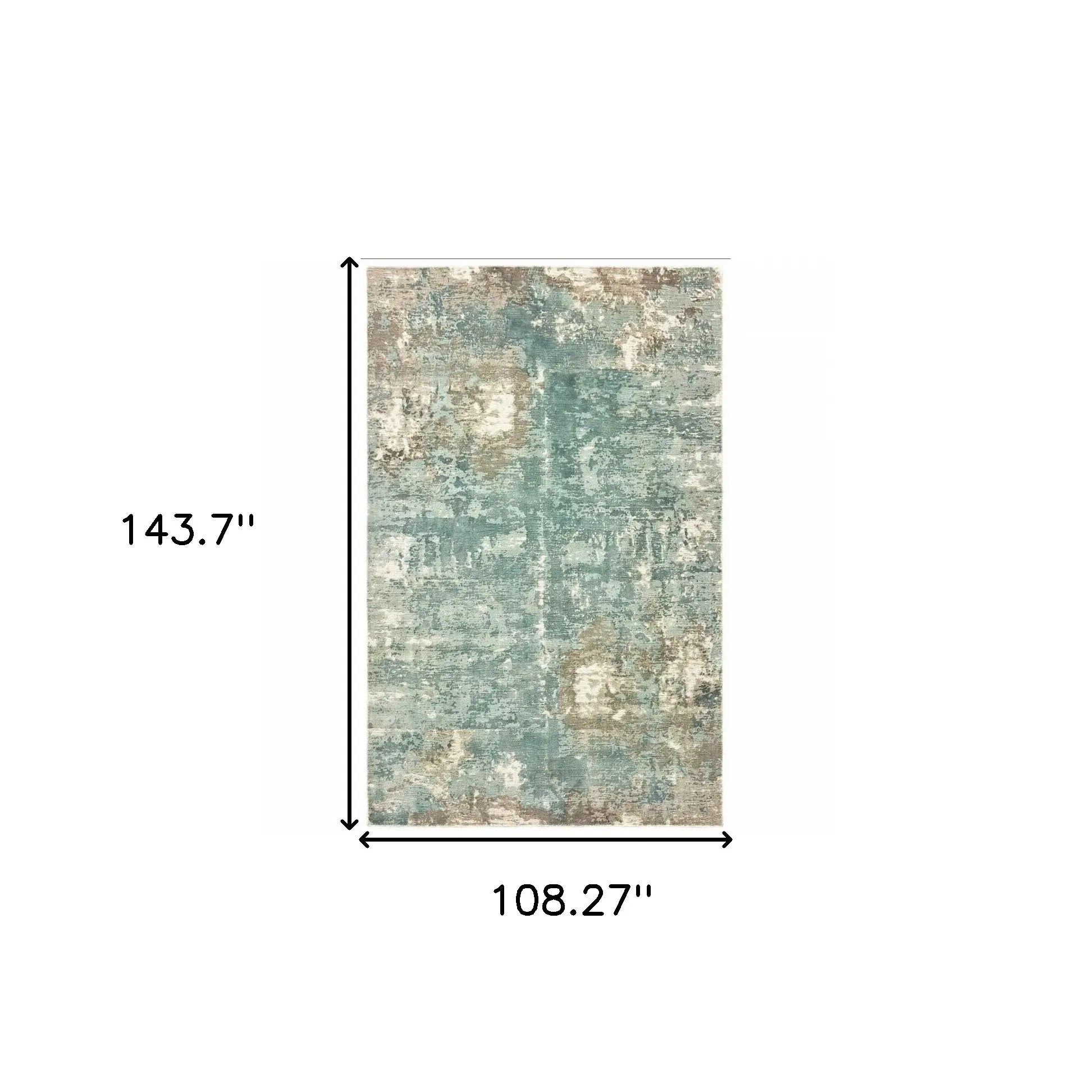 9' X 12' Blue And Gray Abstract Pattern Indoor Area Rug - Homeroots - Flyclothing LLC