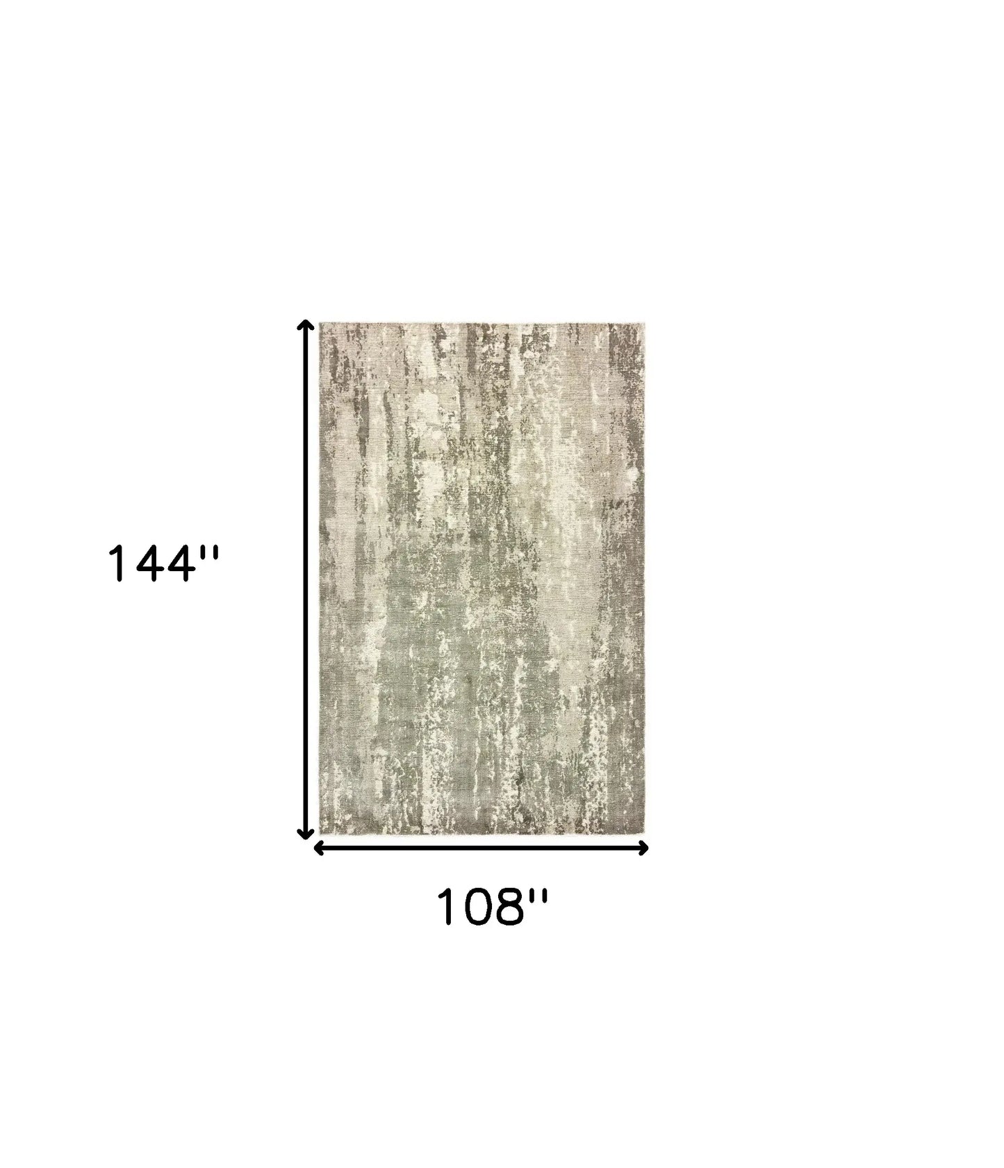9' X 12' Gray And Ivory Abstract Splash Indoor Area Rug - Homeroots - Flyclothing LLC