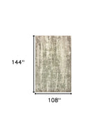 9' X 12' Gray And Ivory Abstract Splash Indoor Area Rug - Homeroots - Flyclothing LLC