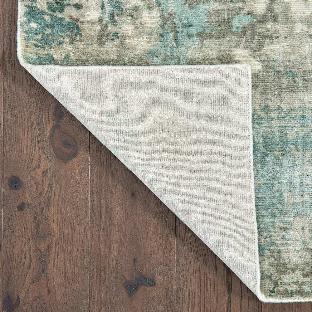 10' X 14' Blue And Gray Abstract Pattern Indoor Area Rug - Homeroots - Flyclothing LLC