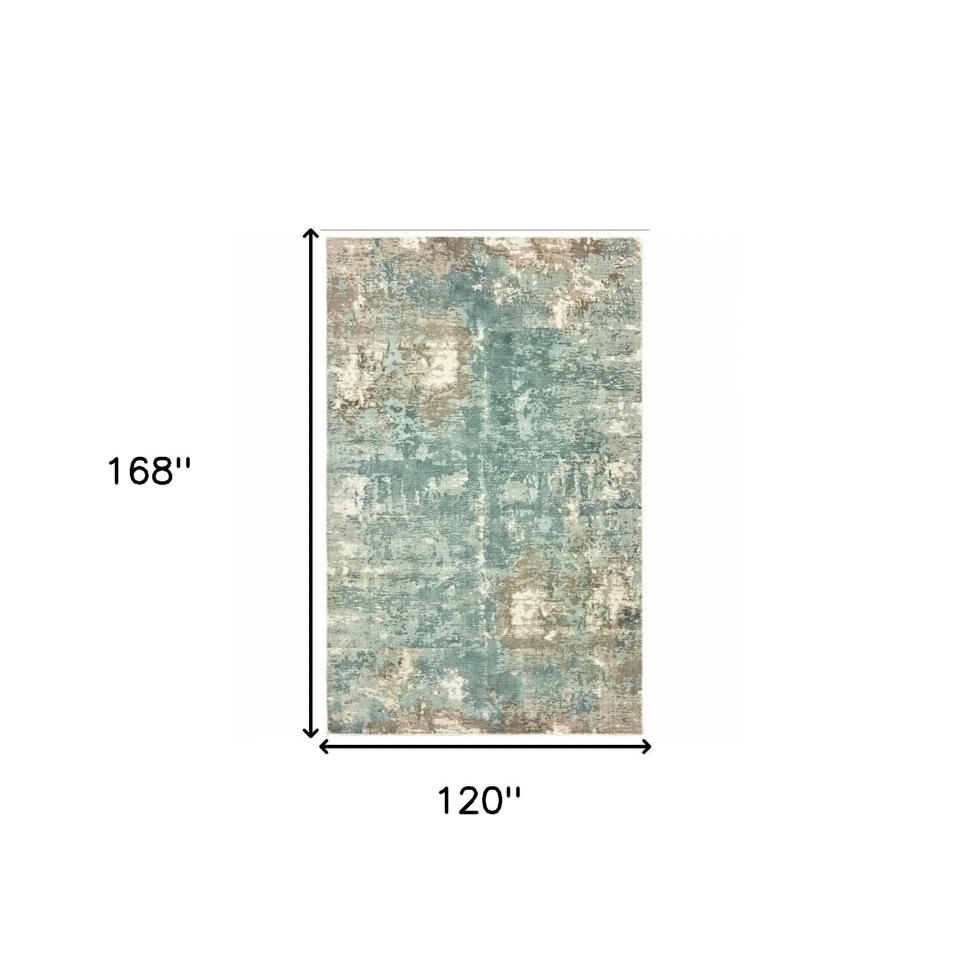 10' X 14' Blue And Gray Abstract Pattern Indoor Area Rug - Homeroots - Flyclothing LLC
