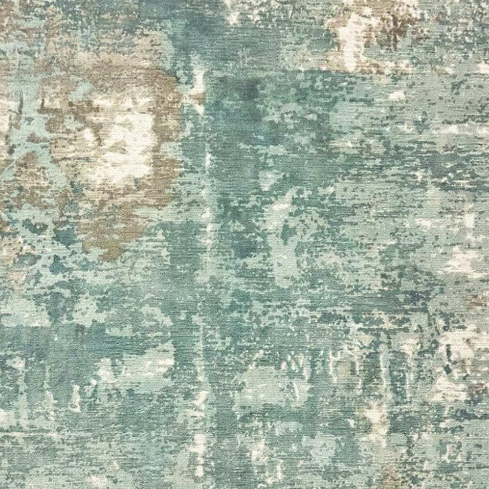 10' X 14' Blue And Gray Abstract Pattern Indoor Area Rug - Homeroots - Flyclothing LLC