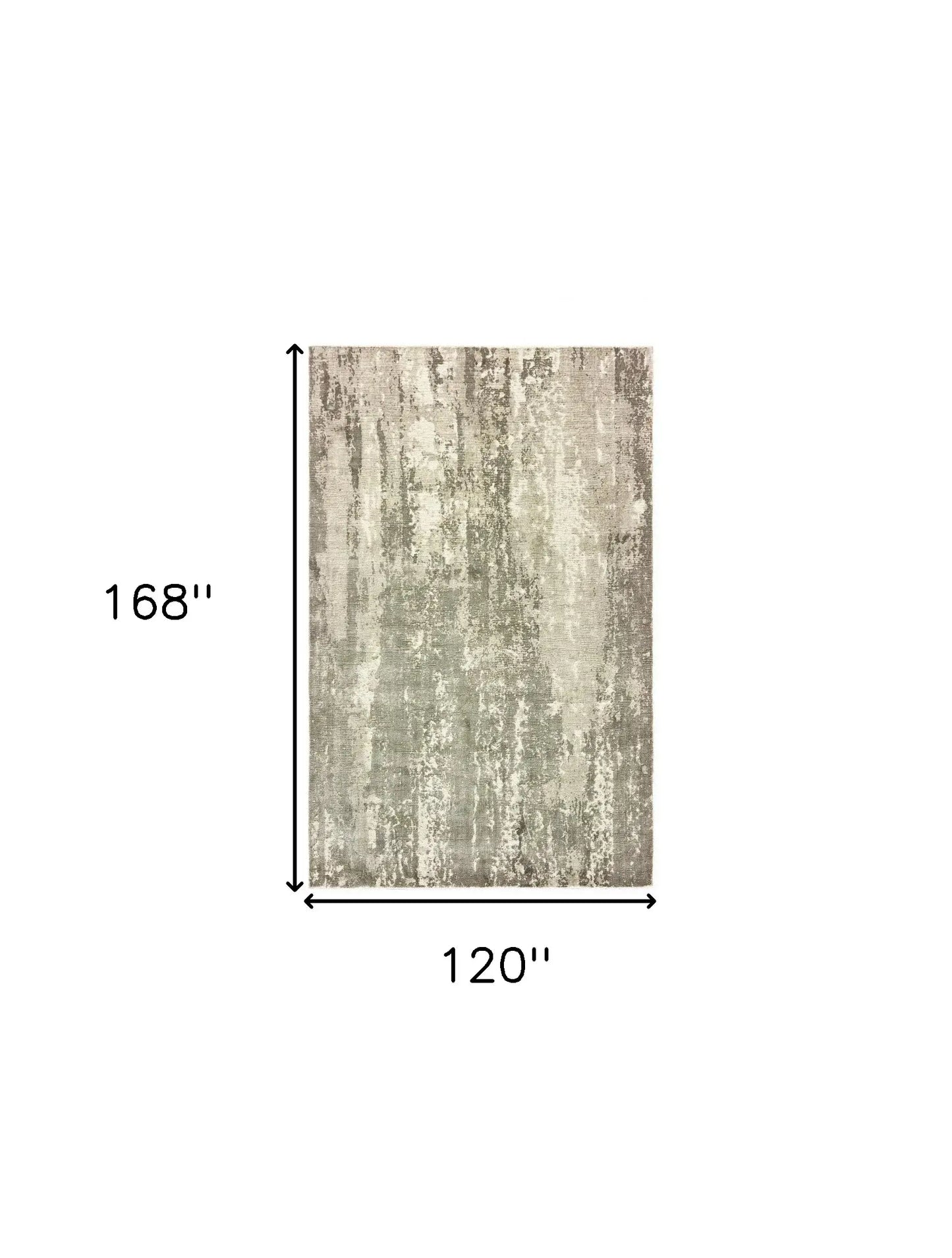 10' X 14' Gray And Ivory Abstract Splash Indoor Area Rug - Homeroots - Flyclothing LLC