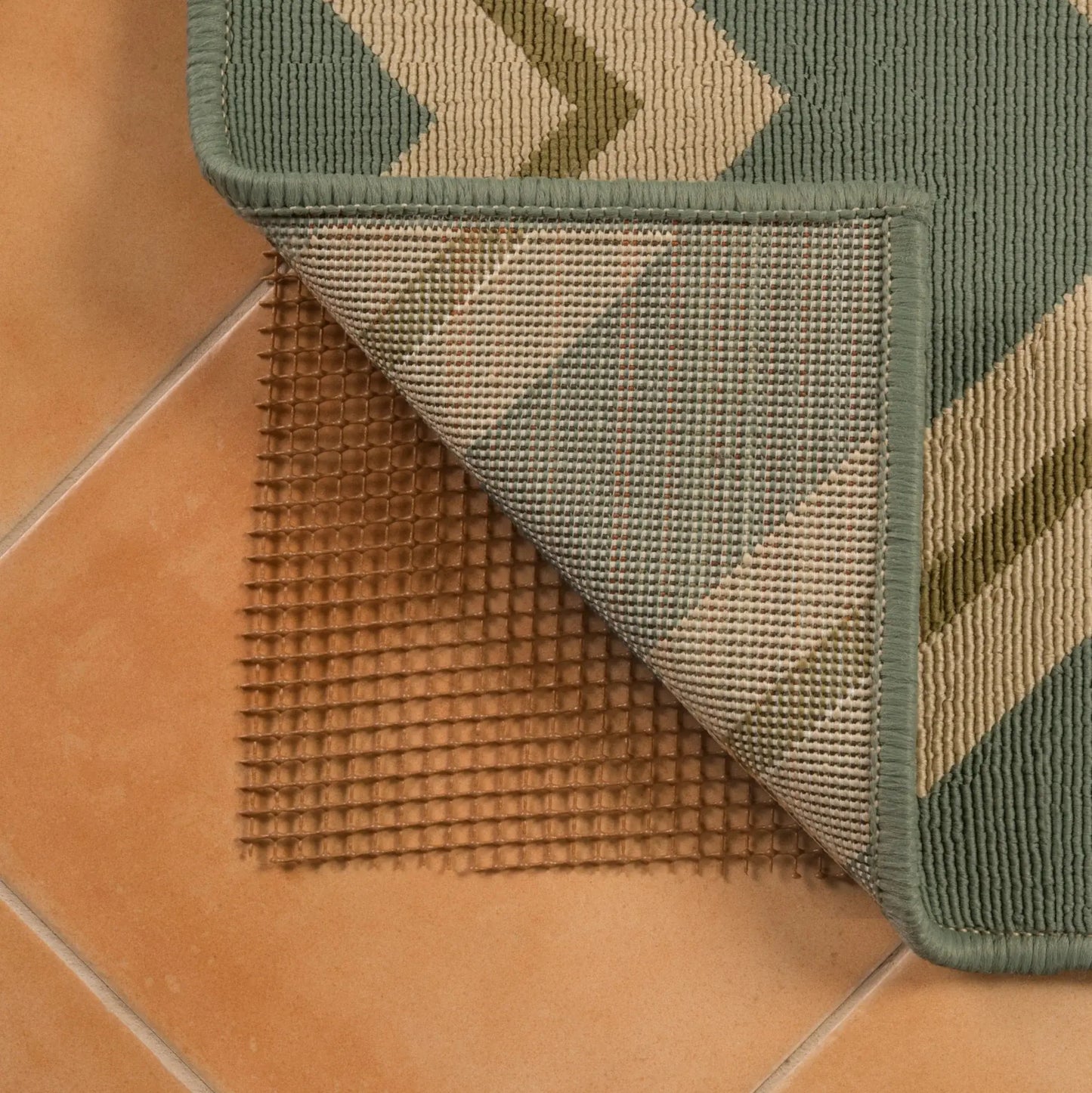9' x 12' Brown Non Slip Indoor Outdoor Rug Pad - Homeroots - Flyclothing LLC