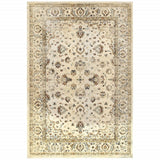 10' X 13' Ivory And Gold Distressed Indoor Area Rug - Homeroots
