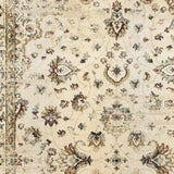 10' X 13' Ivory And Gold Distressed Indoor Area Rug - Homeroots