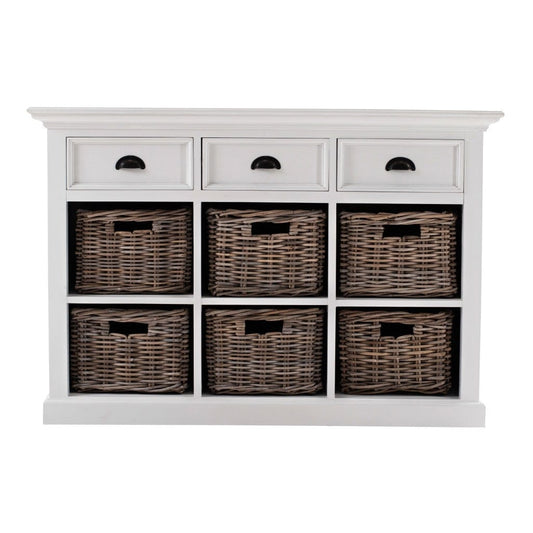 Modern Farmhouse Buffet Server With Basket Set - Homeroots