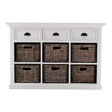 Modern Farmhouse Buffet Server With Basket Set - Homeroots