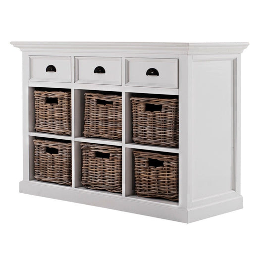 Modern Farmhouse Buffet Server With Basket Set - Homeroots