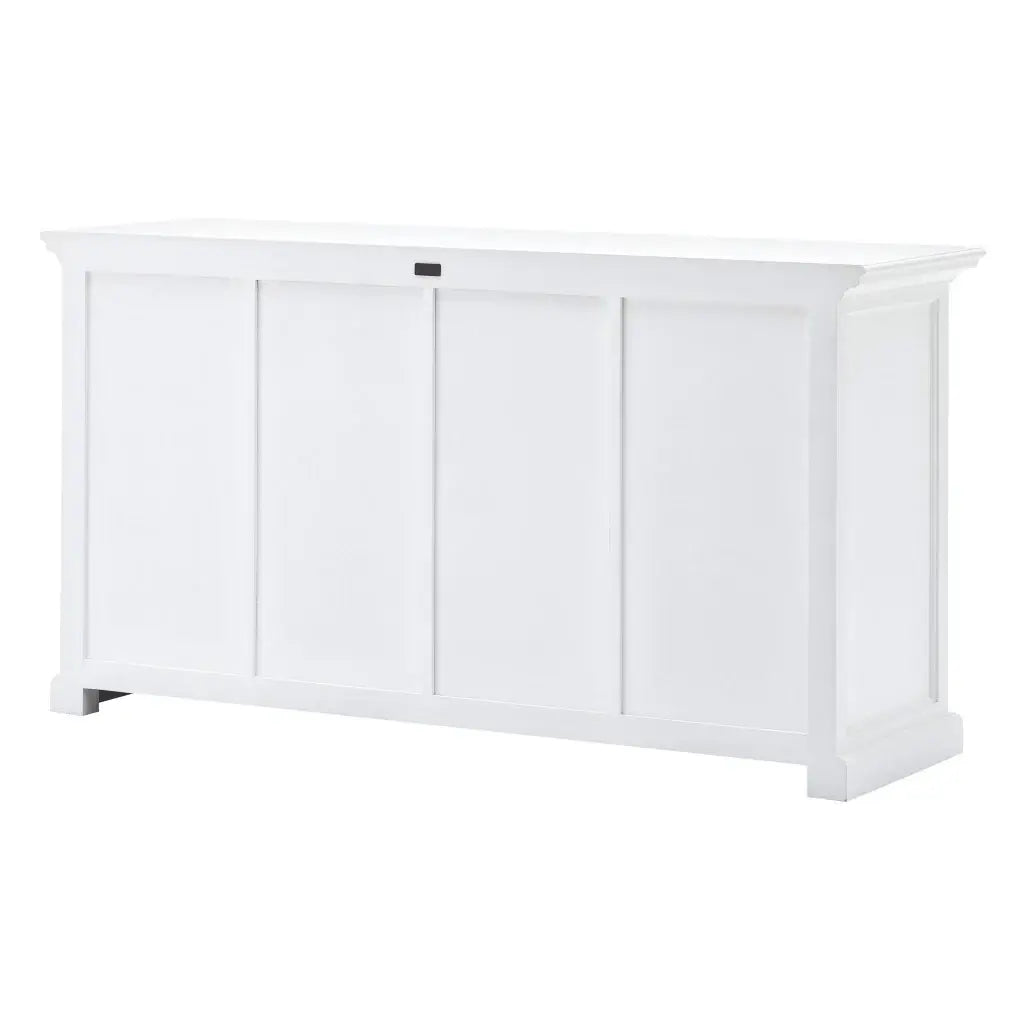 Modern Farmhouse White Buffet With Baskets - Homeroots - Flyclothing LLC
