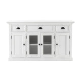 White Accent Cabinet With Glass Doors - Homeroots - Flyclothing LLC