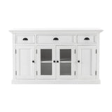 White Accent Cabinet With Glass Doors - Homeroots