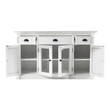 White Accent Cabinet With Glass Doors - Homeroots - Flyclothing LLC