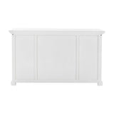 White Accent Cabinet With Glass Doors - Homeroots