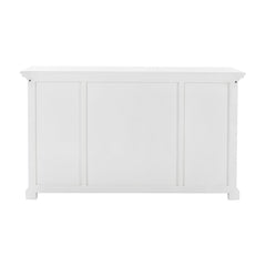 White Accent Cabinet With Glass Doors