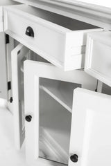 White Accent Cabinet With Glass Doors - Homeroots - Flyclothing LLC