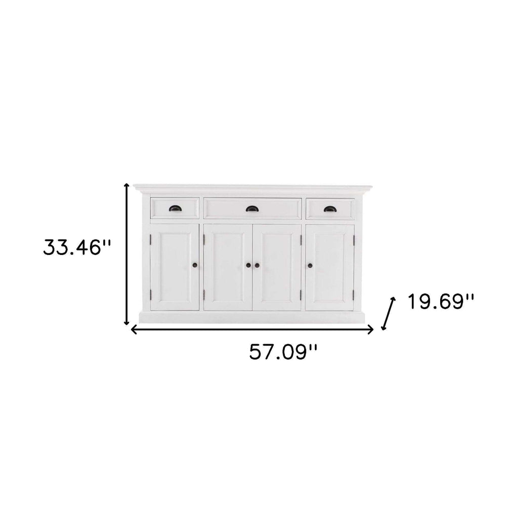 Large Modern Farmhouse White Cabinet - Homeroots - Flyclothing LLC