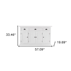 Large Modern Farmhouse White Cabinet - Homeroots