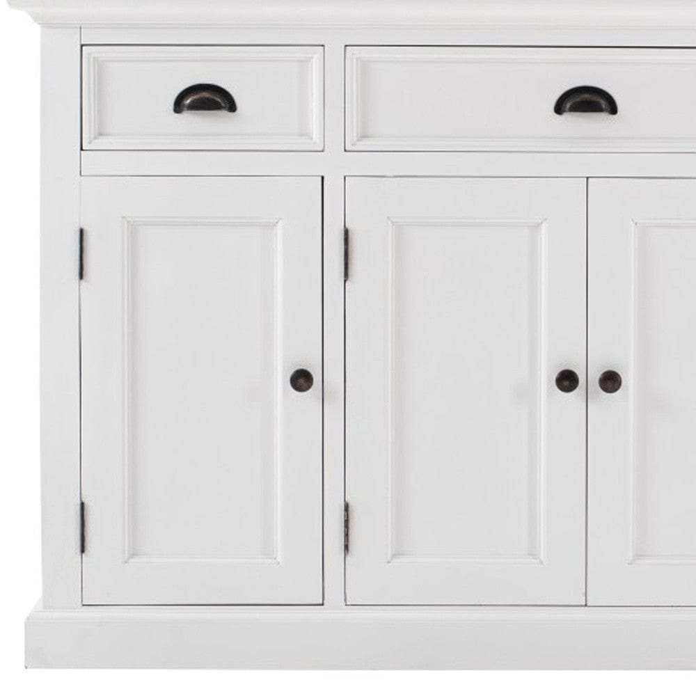Large Modern Farmhouse White Cabinet - Homeroots - Flyclothing LLC