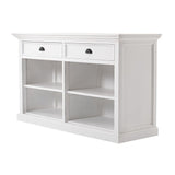 57" White Wood Two Drawer Buffet Server - Homeroots