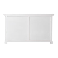 57" White Wood Two Drawer Buffet Server - Homeroots