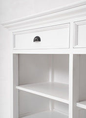 57" White Wood Two Drawer Buffet Server - Homeroots