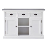 Modern Farmhouse Black And White Large Accent Cabinet - Homeroots