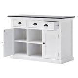 Modern Farmhouse Black And White Large Accent Cabinet - Homeroots