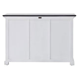 Modern Farmhouse Black And White Large Accent Cabinet - Homeroots