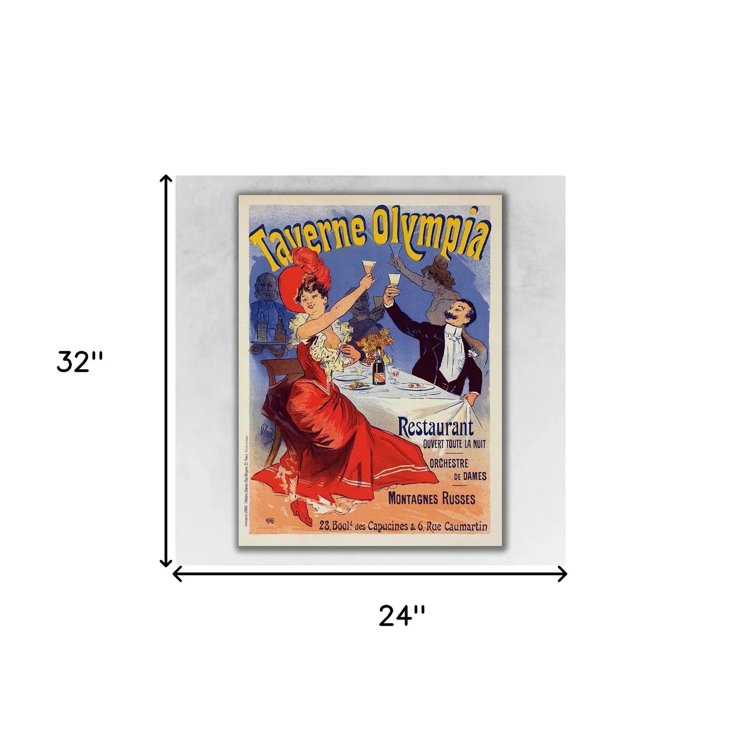 Taverne Olympia French Restaraunt Unframed Print Wall Art - Homeroots - Flyclothing LLC
