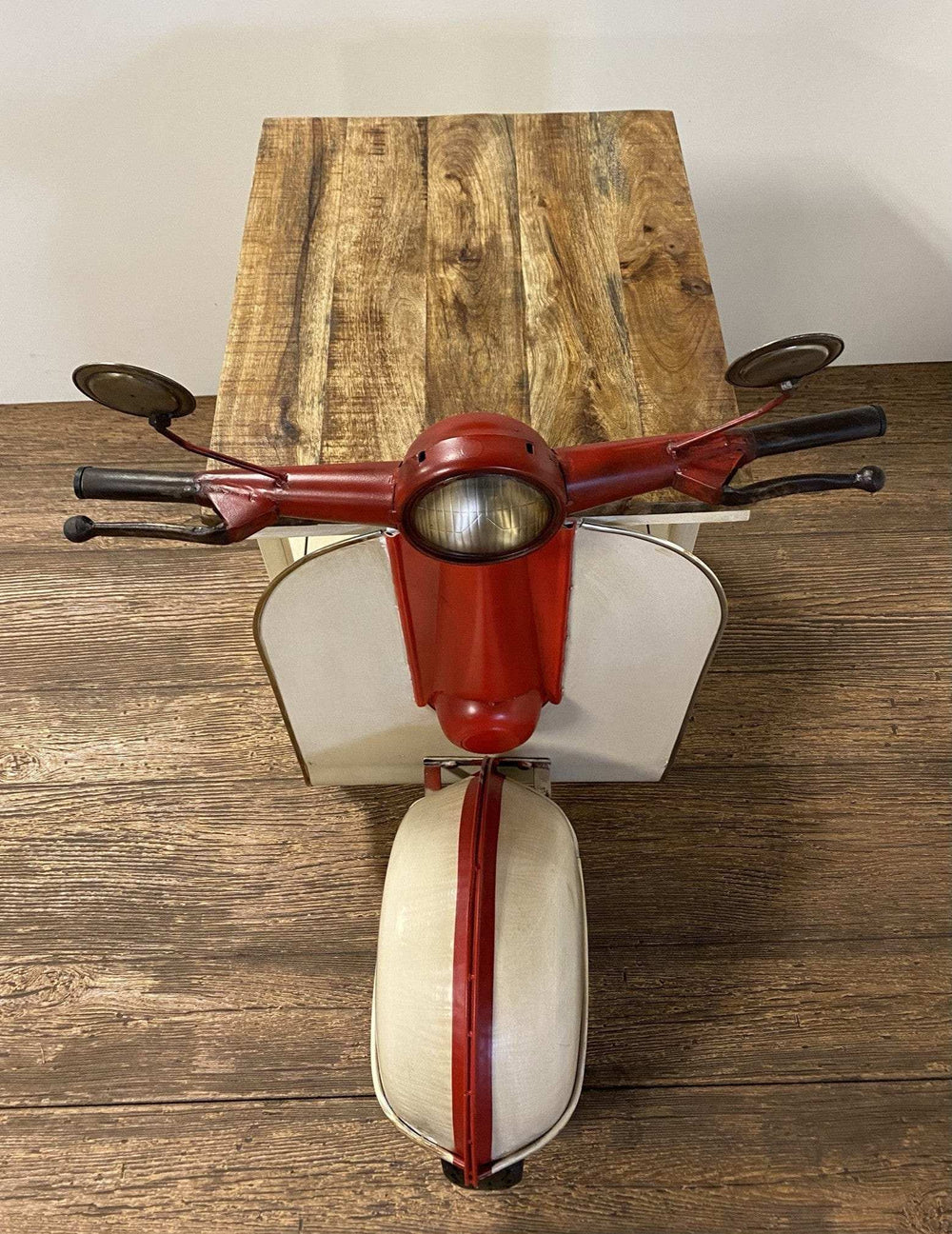 Rustic Red And Vanilla Scooter Cabinet - Homeroots - Flyclothing LLC
