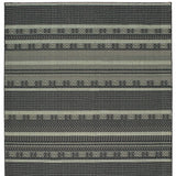 9' X 12' Black Ivory Machine Woven Geometric Indoor Area Rug - Homeroots