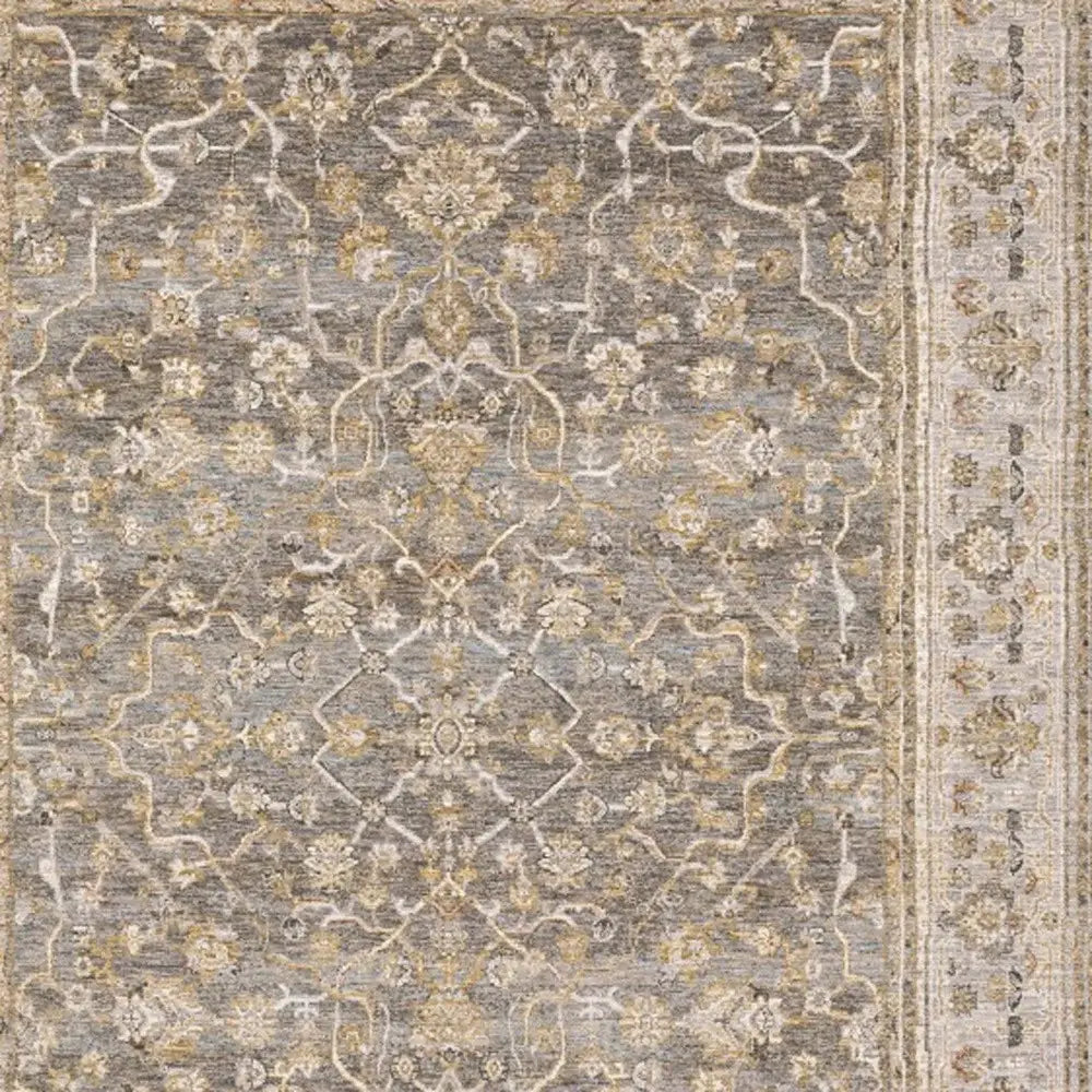5' X 8' Beige Grey Machine Woven Oriental Indoor Arean Rug - Homeroots - Flyclothing LLC