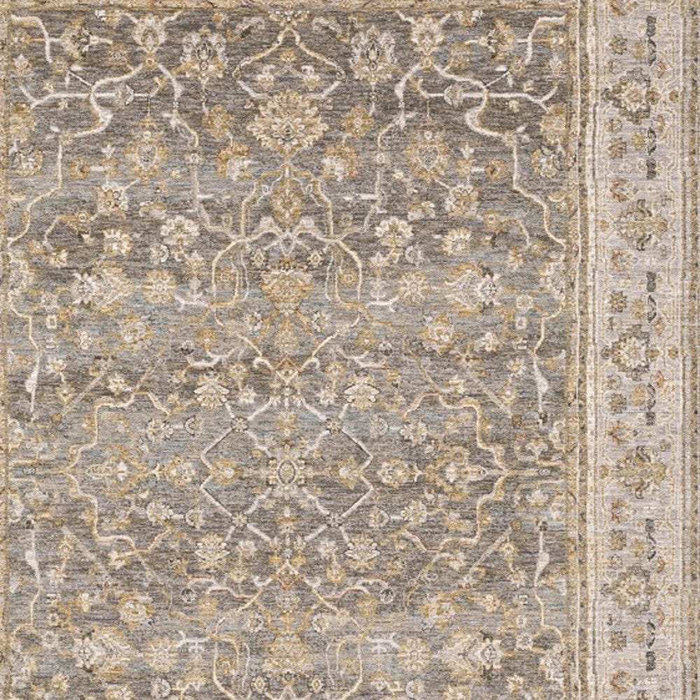 5' X 8' Beige Grey Machine Woven Oriental Indoor Arean Rug - Homeroots - Flyclothing LLC