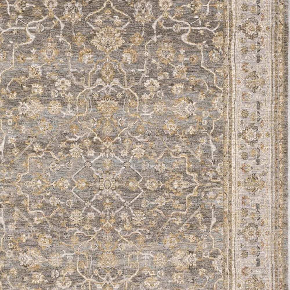 5' X 8' Beige Grey Machine Woven Oriental Indoor Arean Rug - Homeroots - Flyclothing LLC