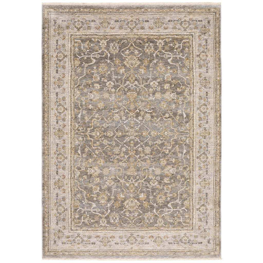 6' X 9' Beige Grey Machine Woven Oriental Indoor Arean Rug - Homeroots - Flyclothing LLC